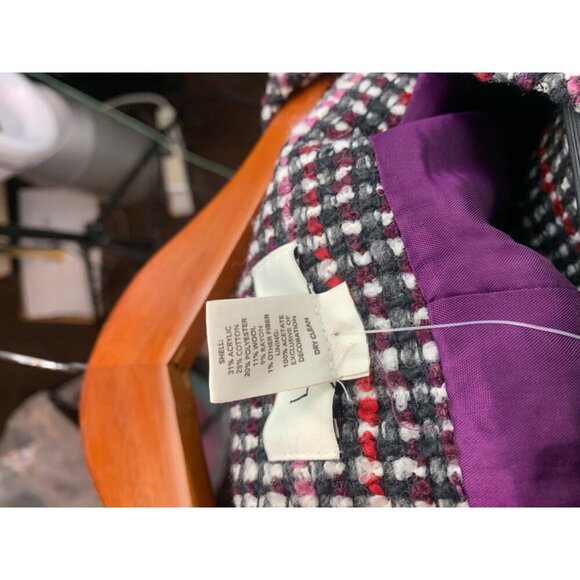 Ann Taylor Loft Petites Womens Tweed Jacket 8P - Picture 6 of 8